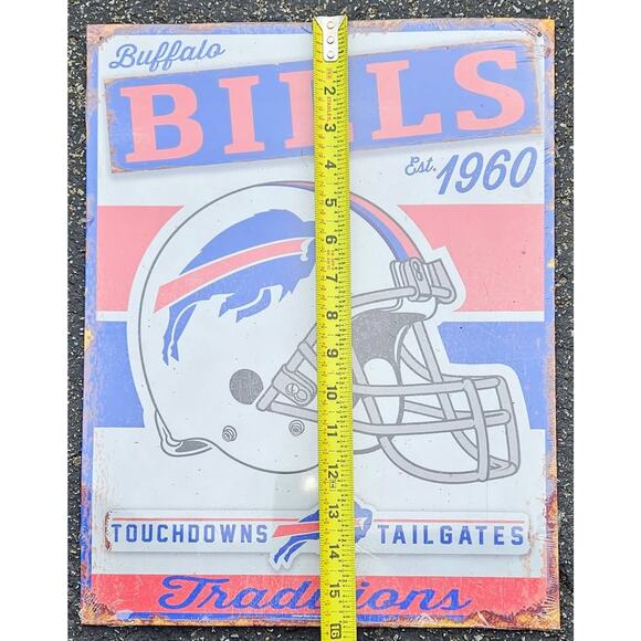 NFL Buffalo Bills 1960 Touchdowns Tailgates Metal Sign SEALED - Picture 1 of 5